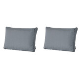 Madison -  Lounge Rugkussen Rib grey - Ca. 43x73 cm - Set van 2