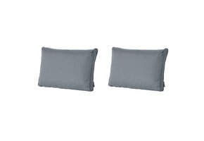 Madison -  Lounge Rugkussen Rib grey - Ca. 43x73 cm - Set van 2