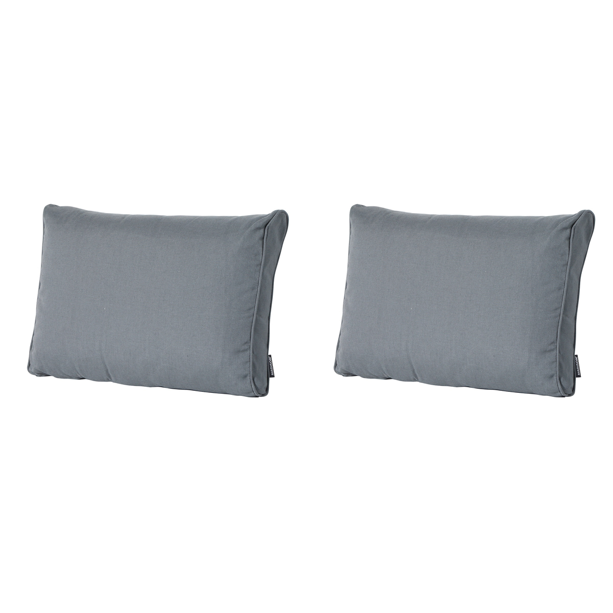 Madison -  Lounge Rugkussen Rib grey - Ca. 43x73 cm - Set van 2
