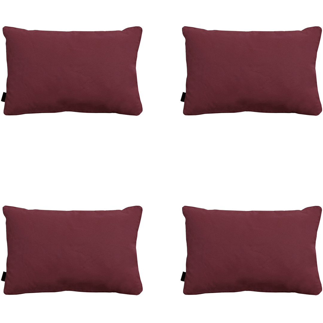 Madison -  Sierkussen Panama bordeaux - Ca. 40x60 cm - Set van 4