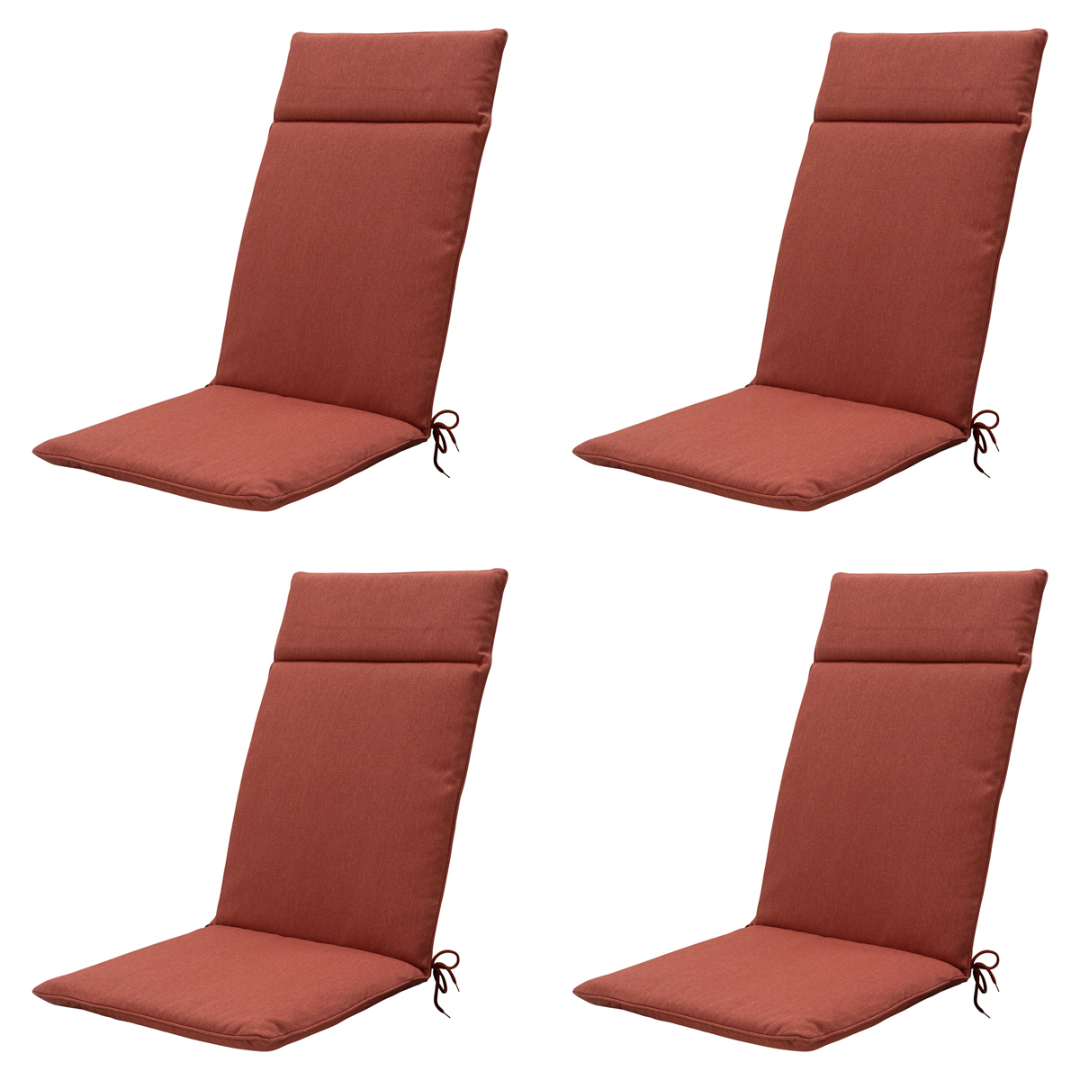 Madison -  Tuinstoelkussen Hoge Rug Terra canvas eco+ - Ca. 120x50 cm - Set van 4