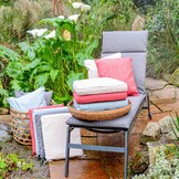 Madison -  Tuinstoelkussen Hoge Rug Terra canvas eco+ - Ca. 120x50 cm - Set van 4