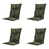 Madison -  Tuinstoelkussen Lage Rug Circle green - Ca. 105x50 cm - Set van 4