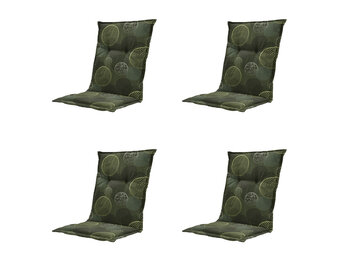 Madison -  Tuinstoelkussen Lage Rug Circle green - Ca. 105x50 cm - Set van 4