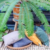 Madison -  Sierkussen Moss green canvas eco+ - Ca. 50x50 cm - Set van 4