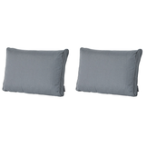 Madison -  Lounge Rugkussen Rib grey - Ca. 40x60 cm - Set van 2