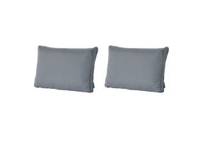 Madison -  Lounge Rugkussen Rib grey - Ca. 40x60 cm - Set van 2