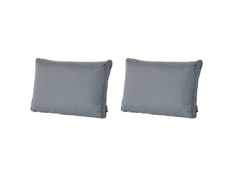 Madison -  Lounge Rugkussen Rib grey - Ca. 40x60 cm - Set van 2