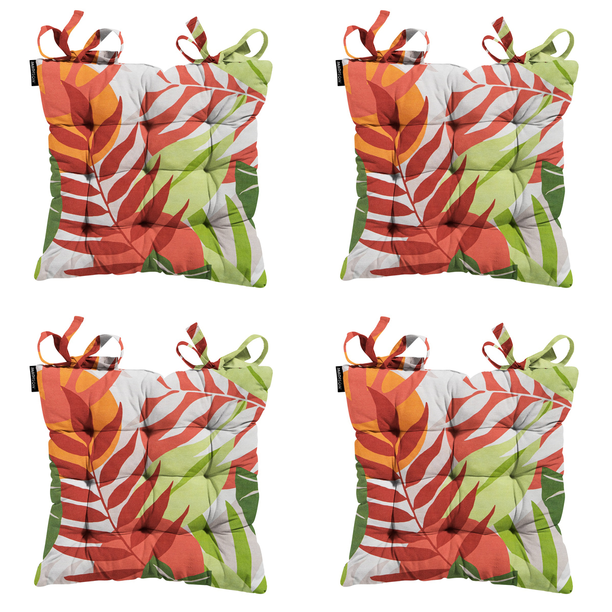 Madison -  Zitkussen Toscane Iven terra - Ca. 46x46 cm - Set van 4