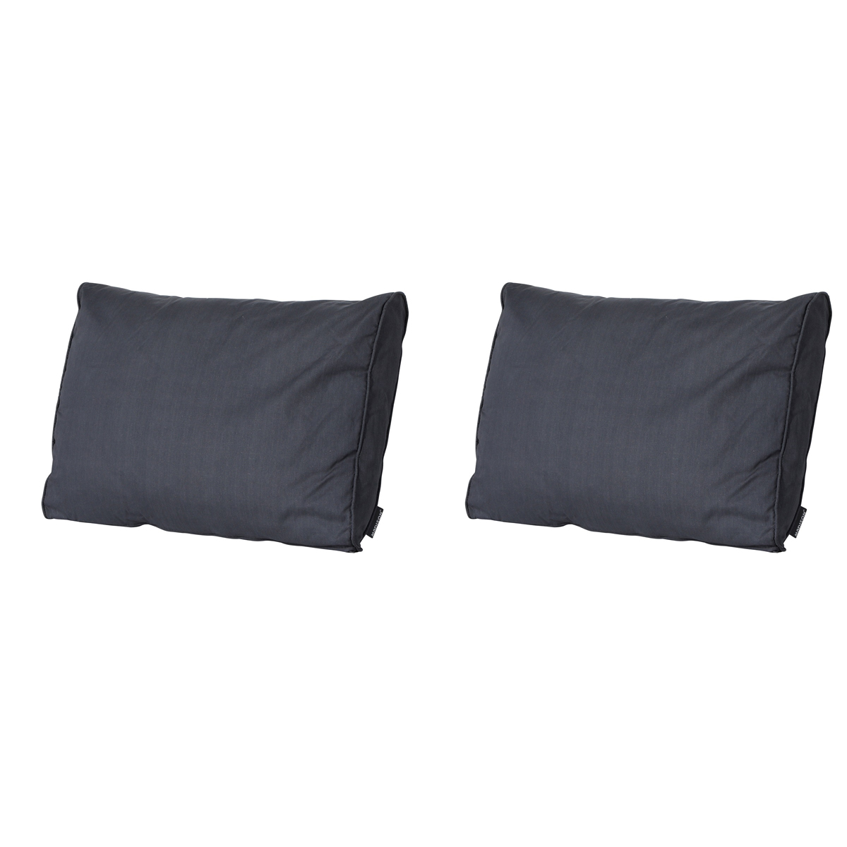 Madison -  Lounge Rugkussen Basic black - Ca. 43x73 cm - Set van 2