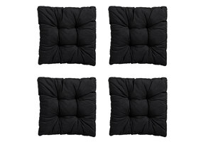 Madison -  Zitkussen Florance Panama black - Ca. 47x47 cm - Set van 4