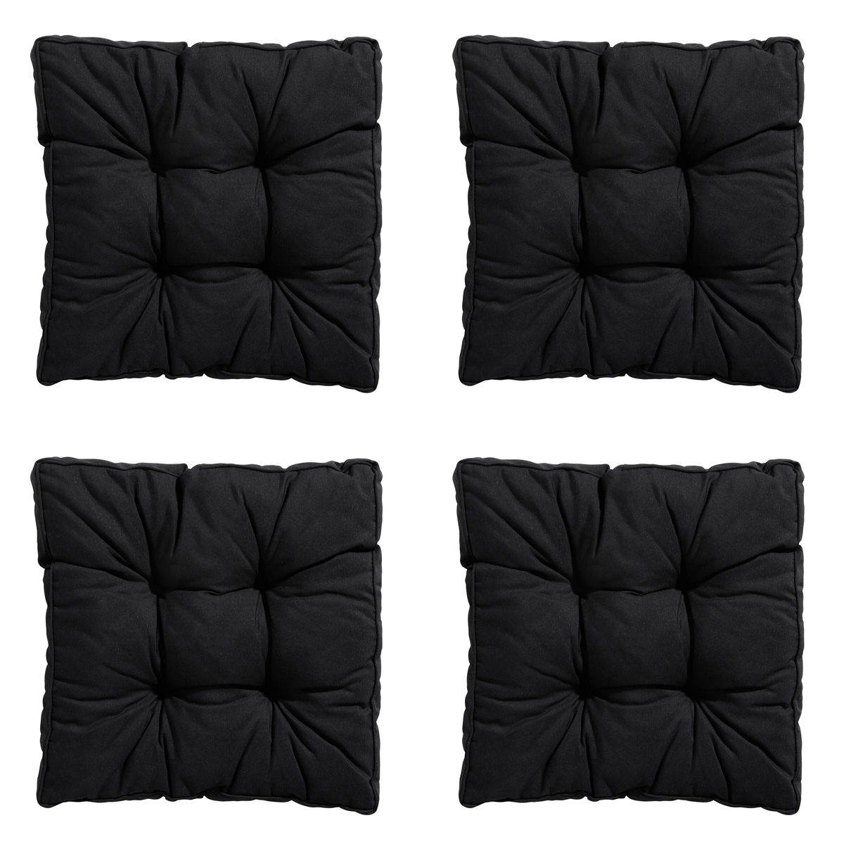 Madison -  Zitkussen Florance Panama black - Ca. 47x47 cm - Set van 4