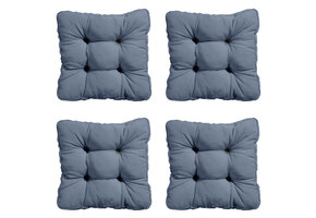 Madison -  Zitkussen Florance Panama safier blue - Ca. 47x47 cm - Set van 4