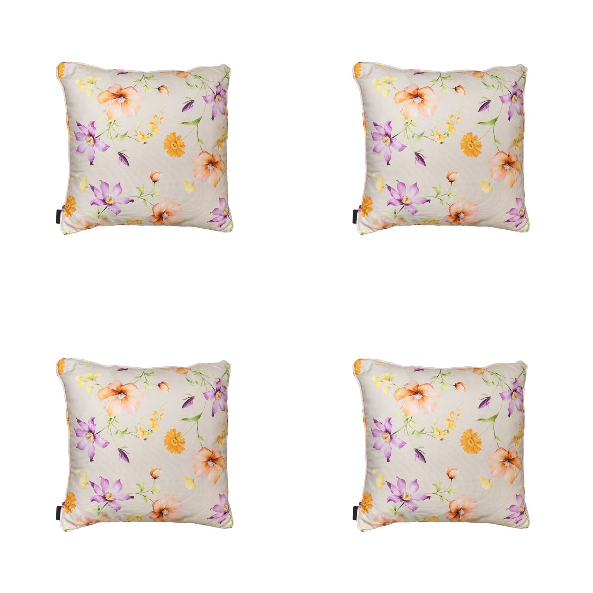 Madison -  Sierkussen Florina purple - Ca. 50x50 cm - Set van 4