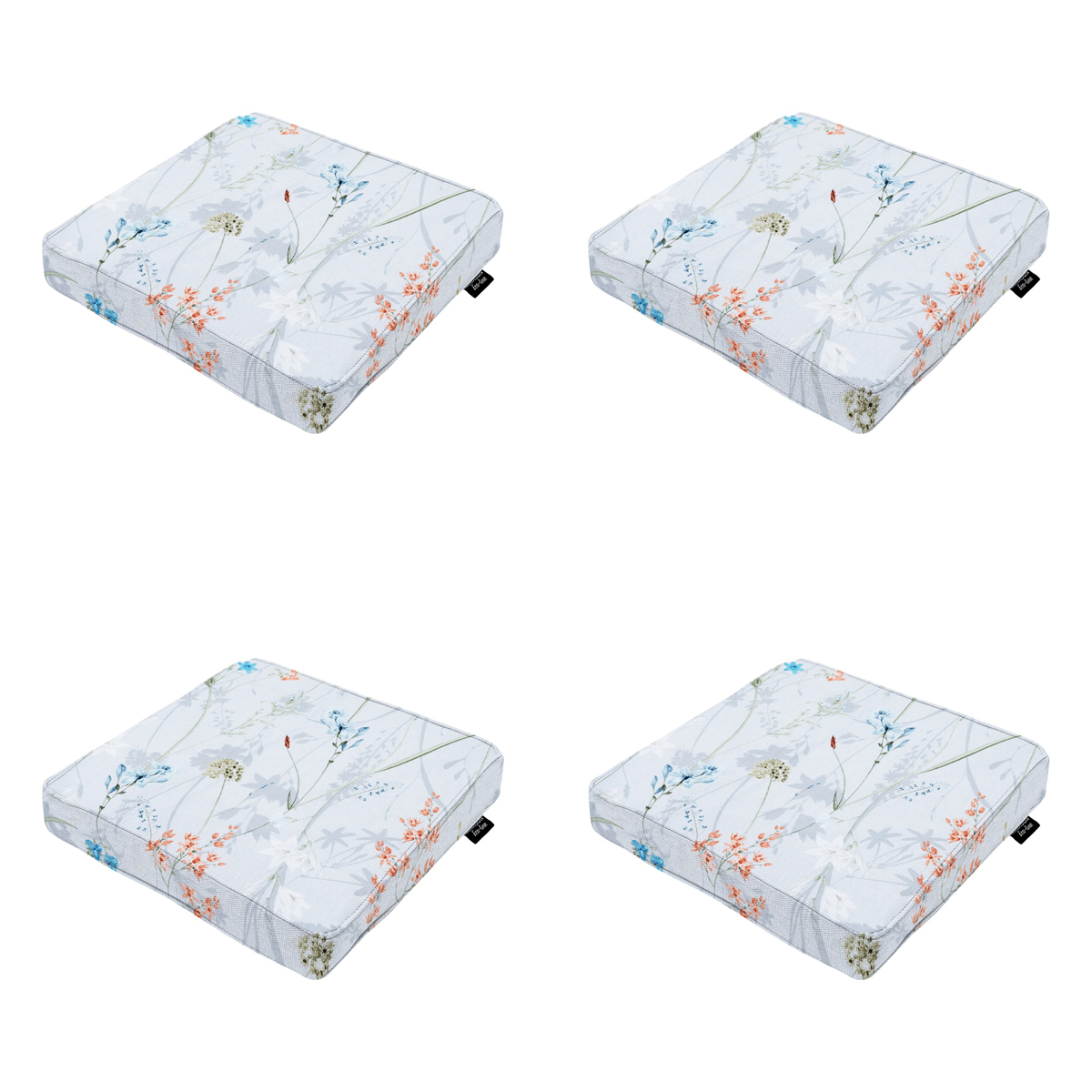 Madison -  Zitkussen Donna azure canvas eco+ - Ca. 40x40 cm - Set van 4