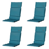 Madison -  Tuinkussen Fiber Deluxe Panama sea blue - Ca. 125x50 cm - Set van 4