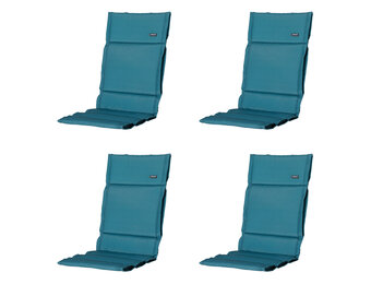 Madison -  Tuinkussen Fiber Deluxe Panama sea blue - Ca. 125x50 cm - Set van 4