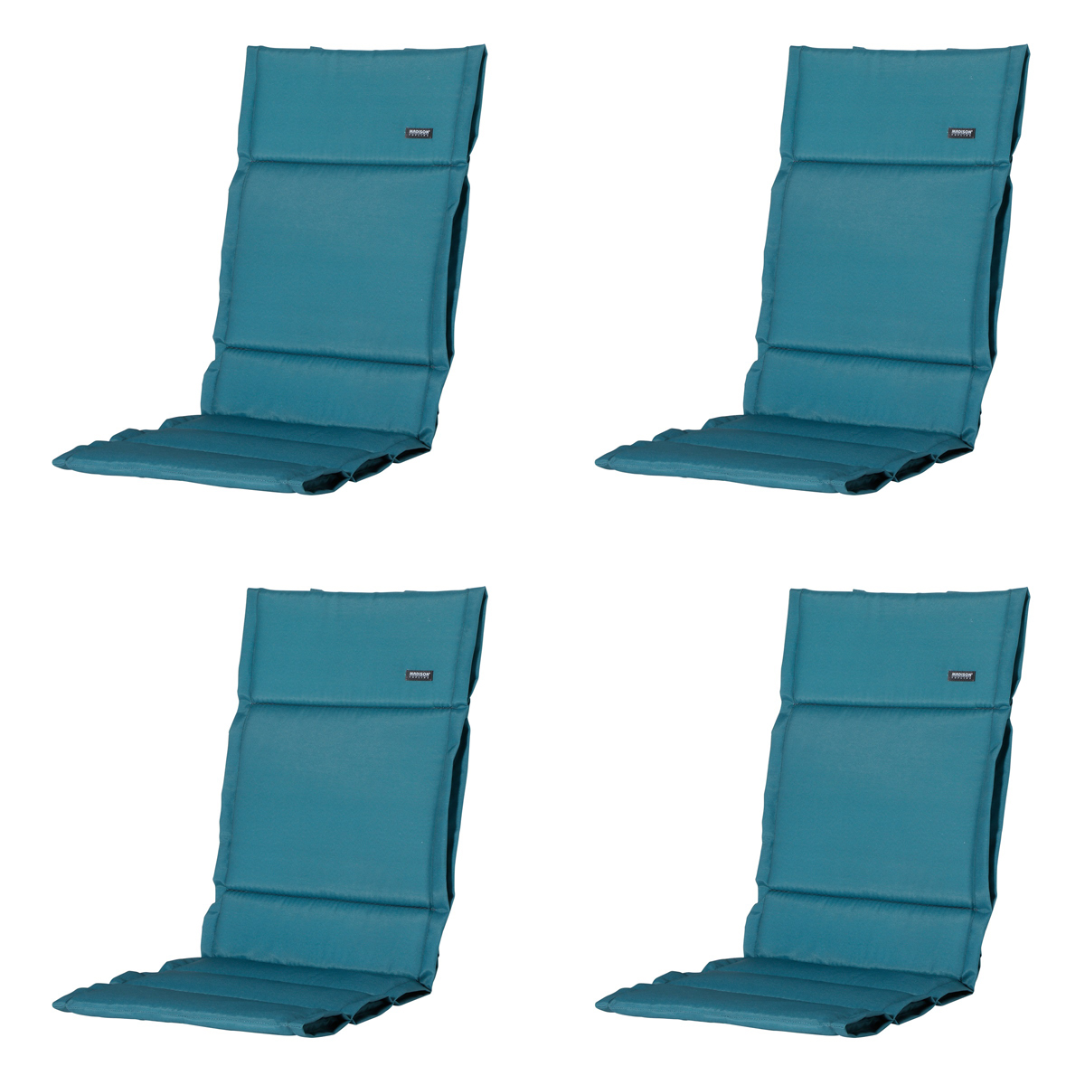 Madison -  Tuinkussen Fiber Deluxe Panama sea blue - Ca. 125x50 cm - Set van 4