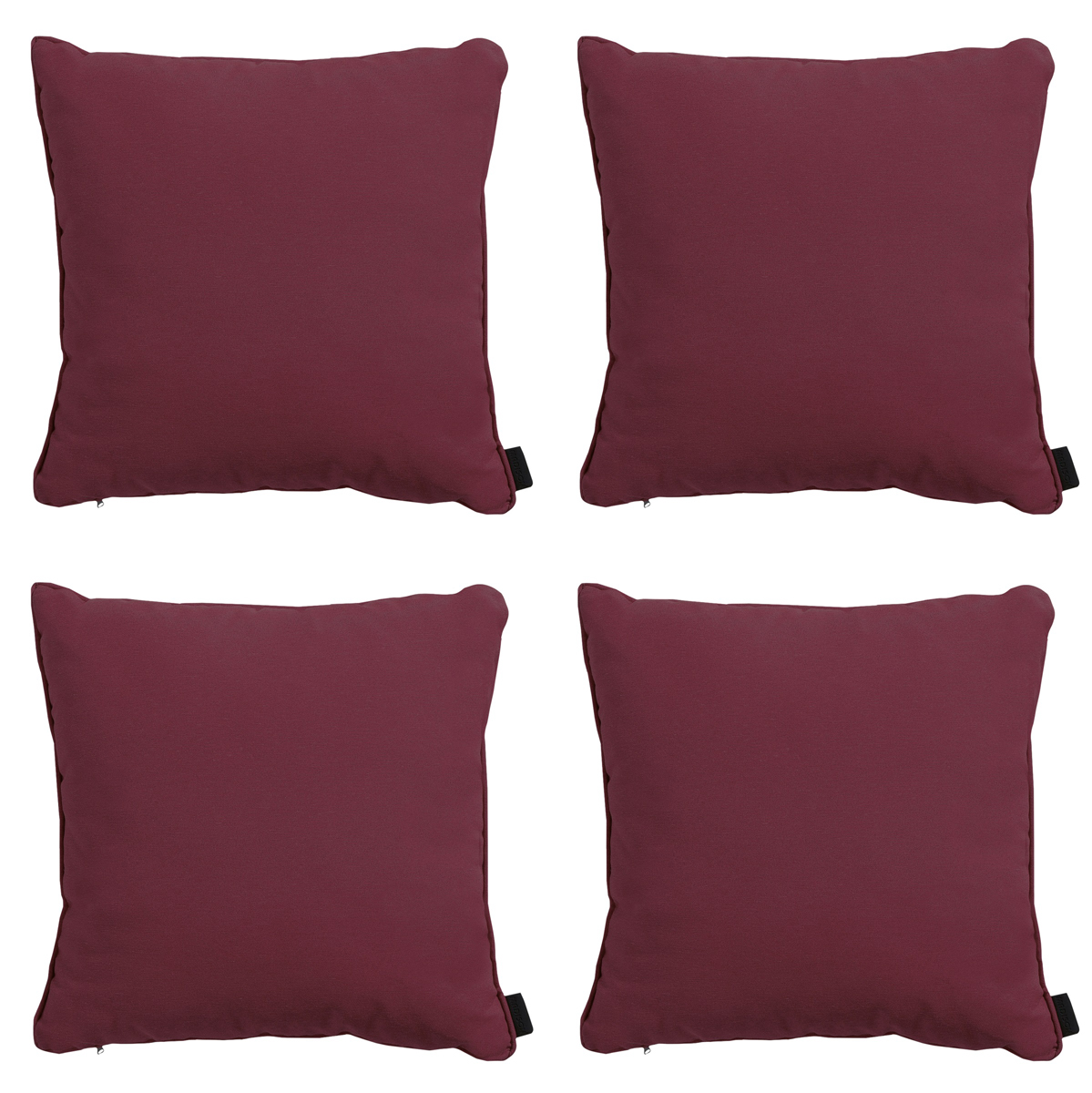 Madison -  Sierkussen Panama bordeaux - Ca. 60x60 cm - Set van 4