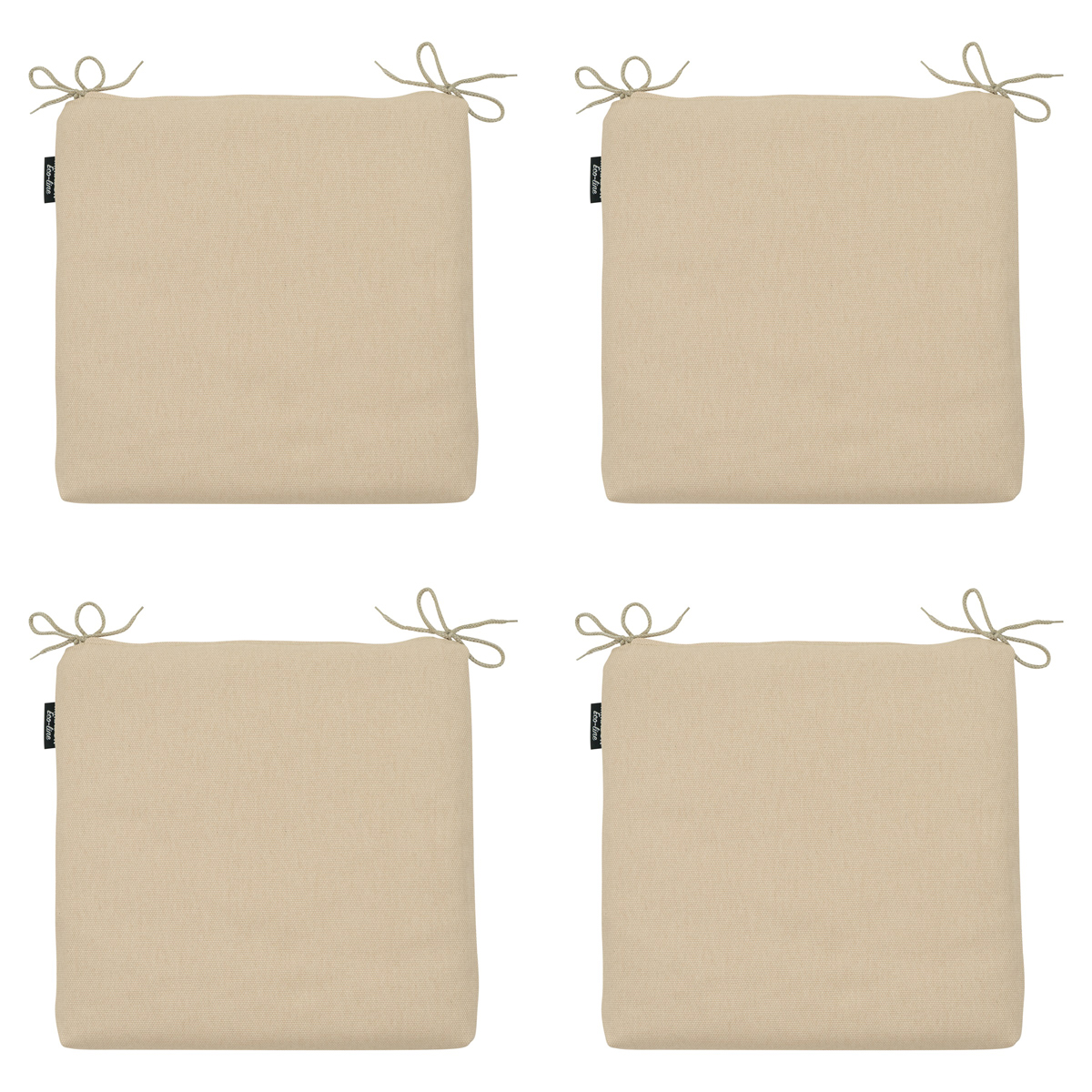 Madison -  Zitkussen Beige canvas eco+ - Ca. 40x40 cm - Set van 4