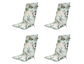 Madison -  Tuinstoelkussen Hoge Rug Grasse green - Ca. 120x50 cm - Set van 4