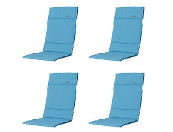 Madison -  Tuinkussen Fiber Deluxe Panama aqua - Ca. 125x50 cm - Set van 4