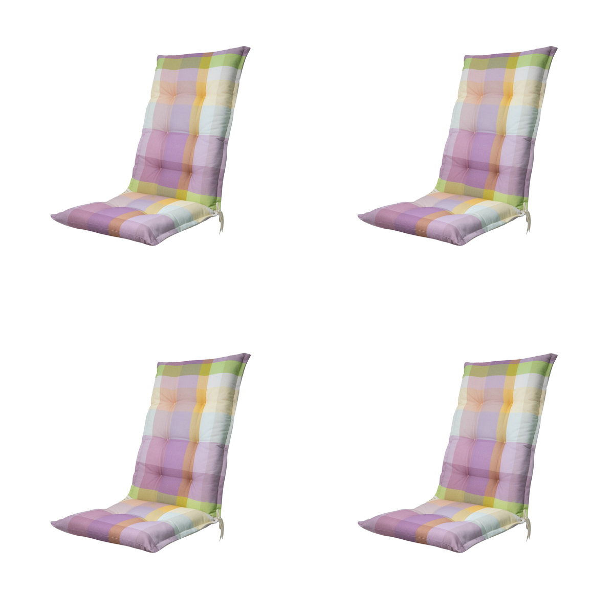 Madison -  Tuinstoelkussen Hoge Rug Sya purple - Ca. 123x50 cm - Set van 4