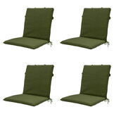 Madison -  Stapelstoelkussen Moss green canvas eco+ - Ca. 97x49 cm - Set van 4
