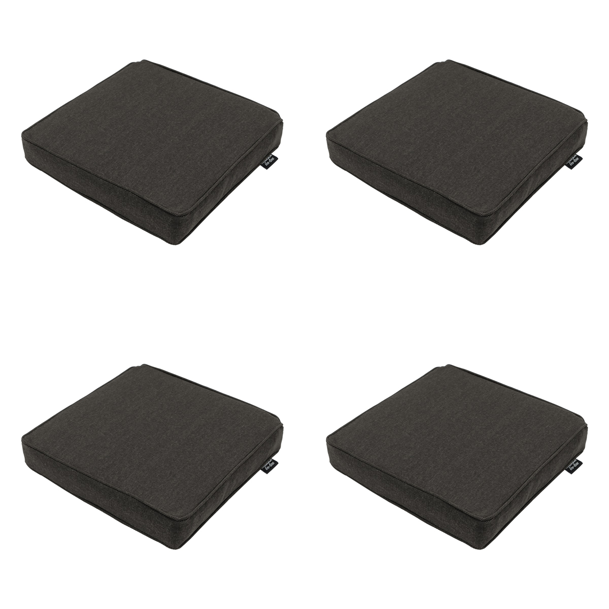 Madison -  Zitkussen Dark grey canvas eco+ - Ca. 40x40 cm - Set van 4