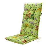 Madison -  Tuinstoelkussen Hoge Rug Milly green - Ca. 123x50 cm - Set van 4