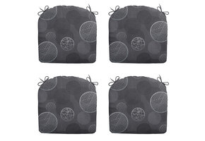 Madison -  Zitkussen Circle grey - Ca. 46x48 cm - Set van 4
