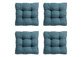 Madison -  Zitkussen Florance Panama sea blue - Ca. 47x47 cm - Set van 4