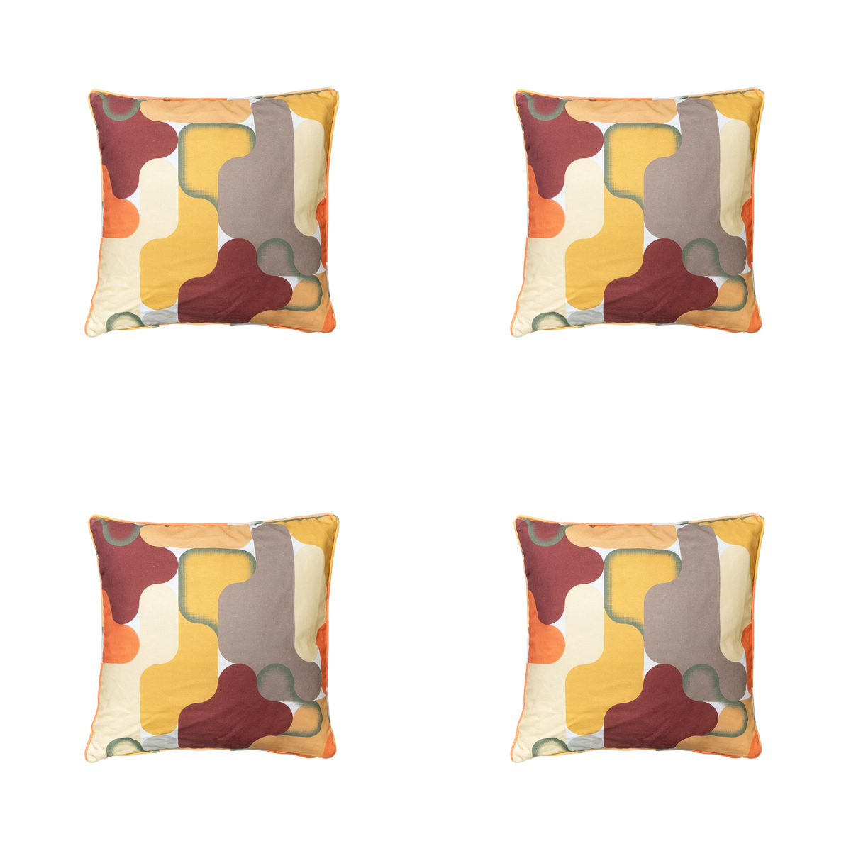 Madison -  Sierkussen Grafi bordo - Ca. 50x50 cm - Set van 4