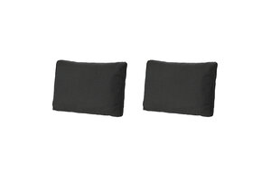 Madison -  Lounge Rugkussen Rib black - Ca. 40x60 cm - Set van 2