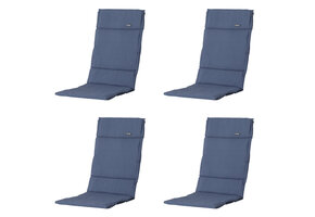 Madison -  Tuinkussen Fiber Deluxe Panama safier blue - Ca. 125x50 cm - Set van 4