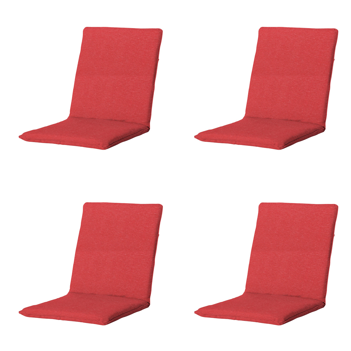 Madison -  Stapelstoelkussen Panama brick red - Ca. 97x49 cm - Set van 4