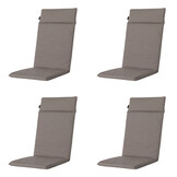 Madison -  Tuinstoelkussen Hoge Rug Manchester taupe - Ca. 120x50 cm - Set van 4