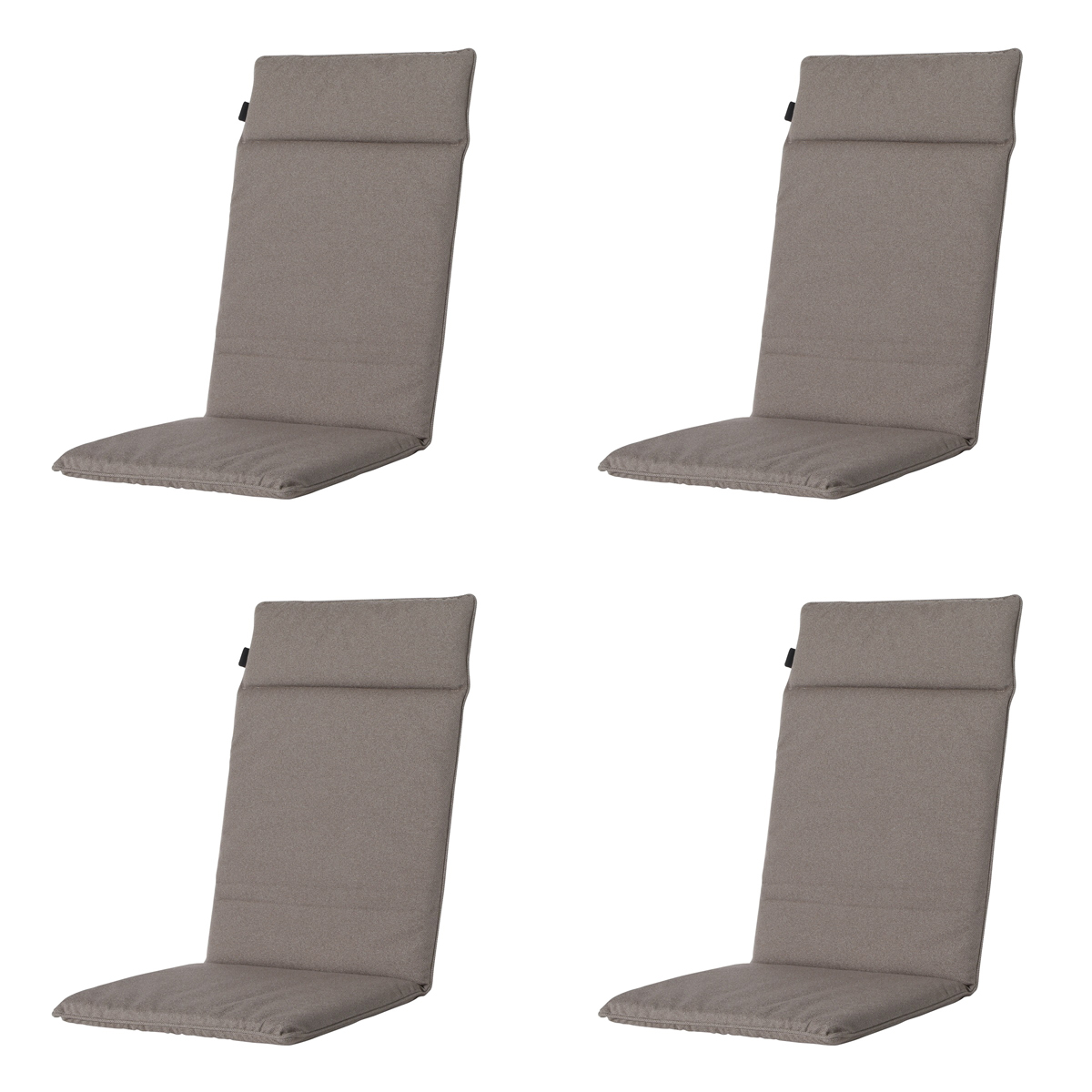 Madison -  Tuinstoelkussen Hoge Rug Manchester taupe - Ca. 120x50 cm - Set van 4