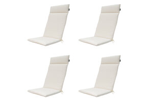 Madison -  Tuinstoelkussen Hoge Rug Napels sand - Ca. 120x50 cm - Set van 4