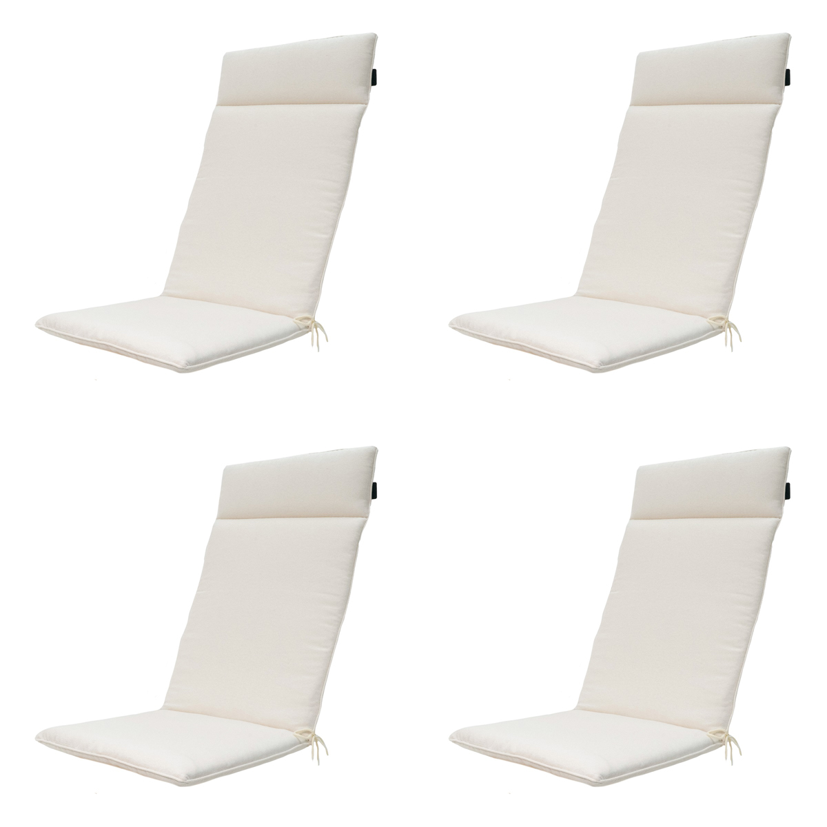 Madison -  Tuinstoelkussen Hoge Rug Napels sand - Ca. 120x50 cm - Set van 4