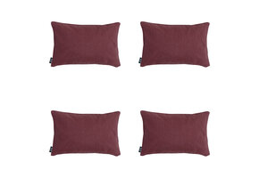 Madison -  Sierkussen Bordeaux canvas eco+ - Ca. 30x50 cm - Set van 4