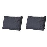 Madison -  Lounge Rugkussen Basic black - Ca. 40x60 cm - Set van 2