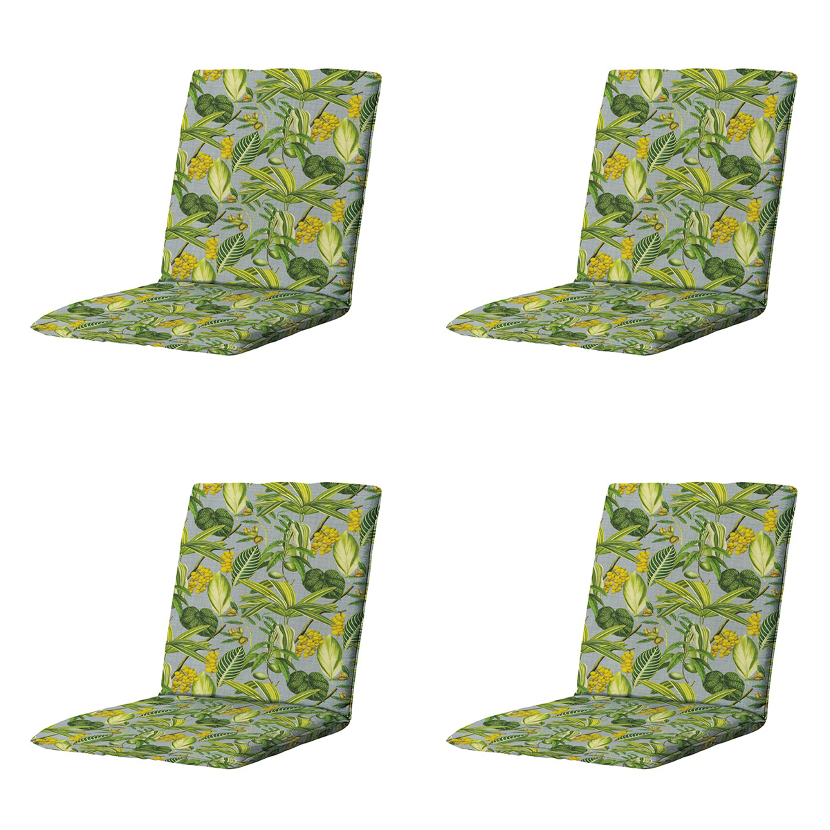 Madison -  Stapelstoelkussen La grave grey - Ca. 97x49 cm - Set van 4