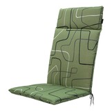 Madison -  Tuinstoelkussen Hoge Rug Joah sage - Ca. 120x50 cm - Set van 4