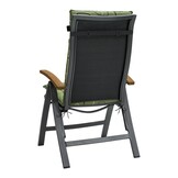 Madison -  Tuinstoelkussen Hoge Rug Joah sage - Ca. 120x50 cm - Set van 4