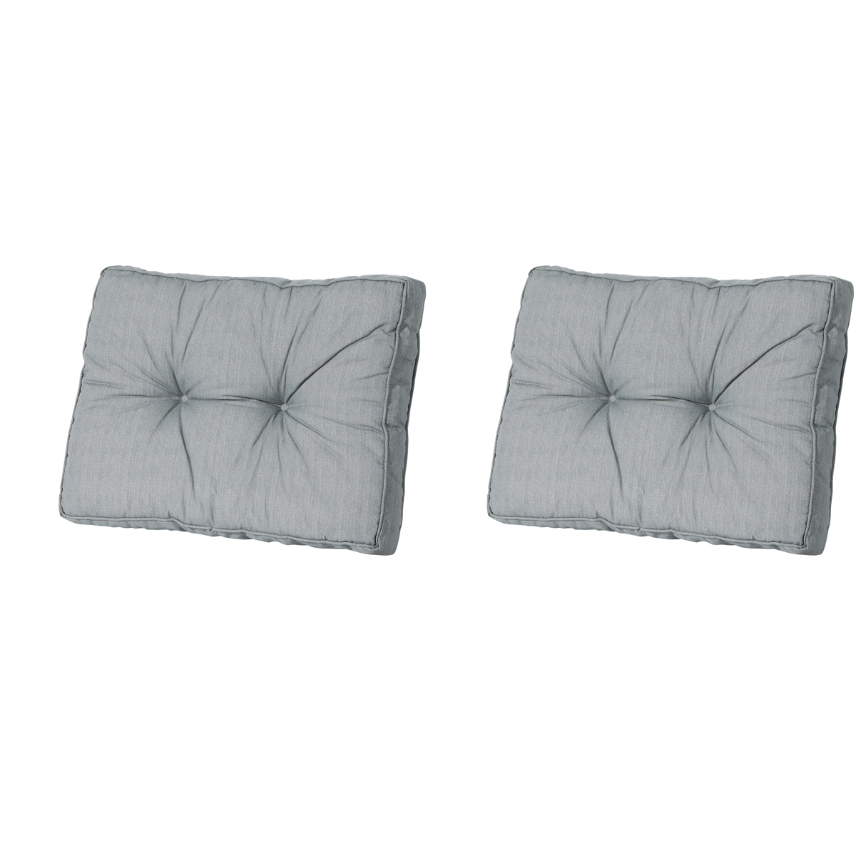 Madison -  Florance Rugkussen Basic grey - Ca. 43x73 cm - Set van 2