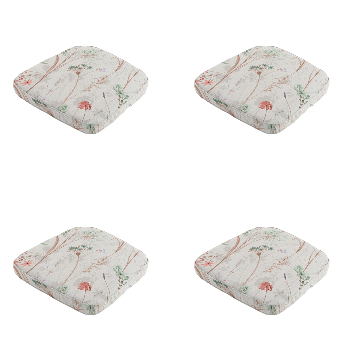 Madison -  Zitkussen Wicker Donna natural canvas eco+ - Ca. 48x48 cm - Set van 4