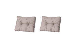 Madison -  Florance Rugkussen Basic taupe - Ca. 43x73 cm - Set van 2