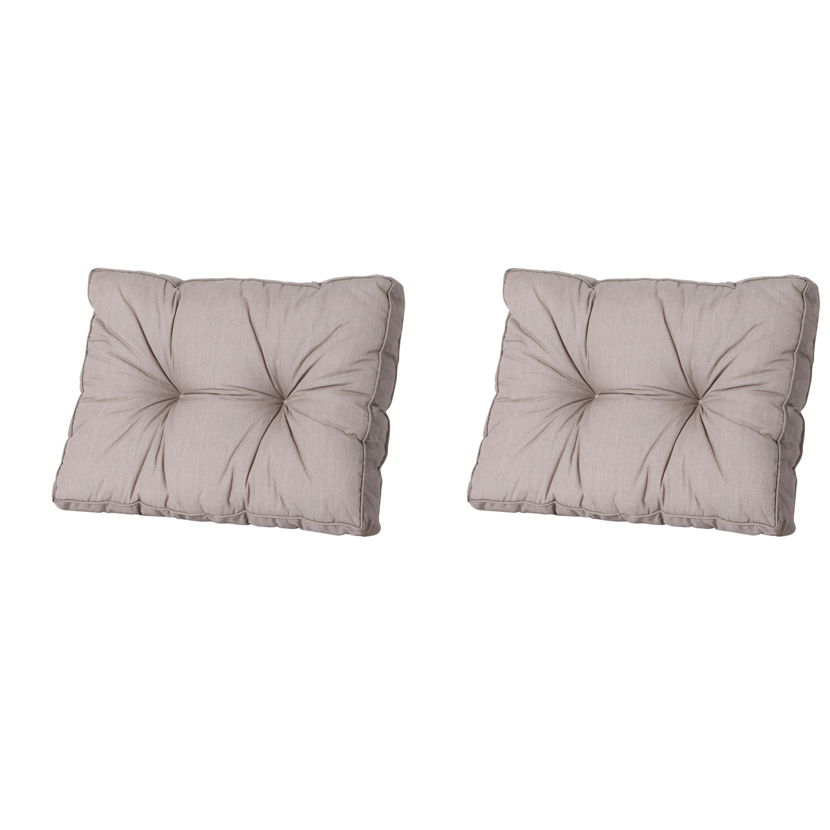 Madison -  Florance Rugkussen Basic taupe - Ca. 43x73 cm - Set van 2
