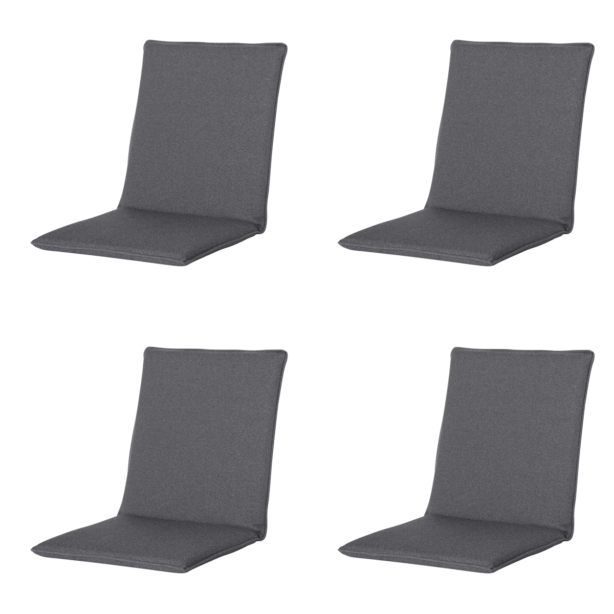 Madison -  Stapelstoelkussen Manchester grey - Ca. 97x49 cm - Set van 4